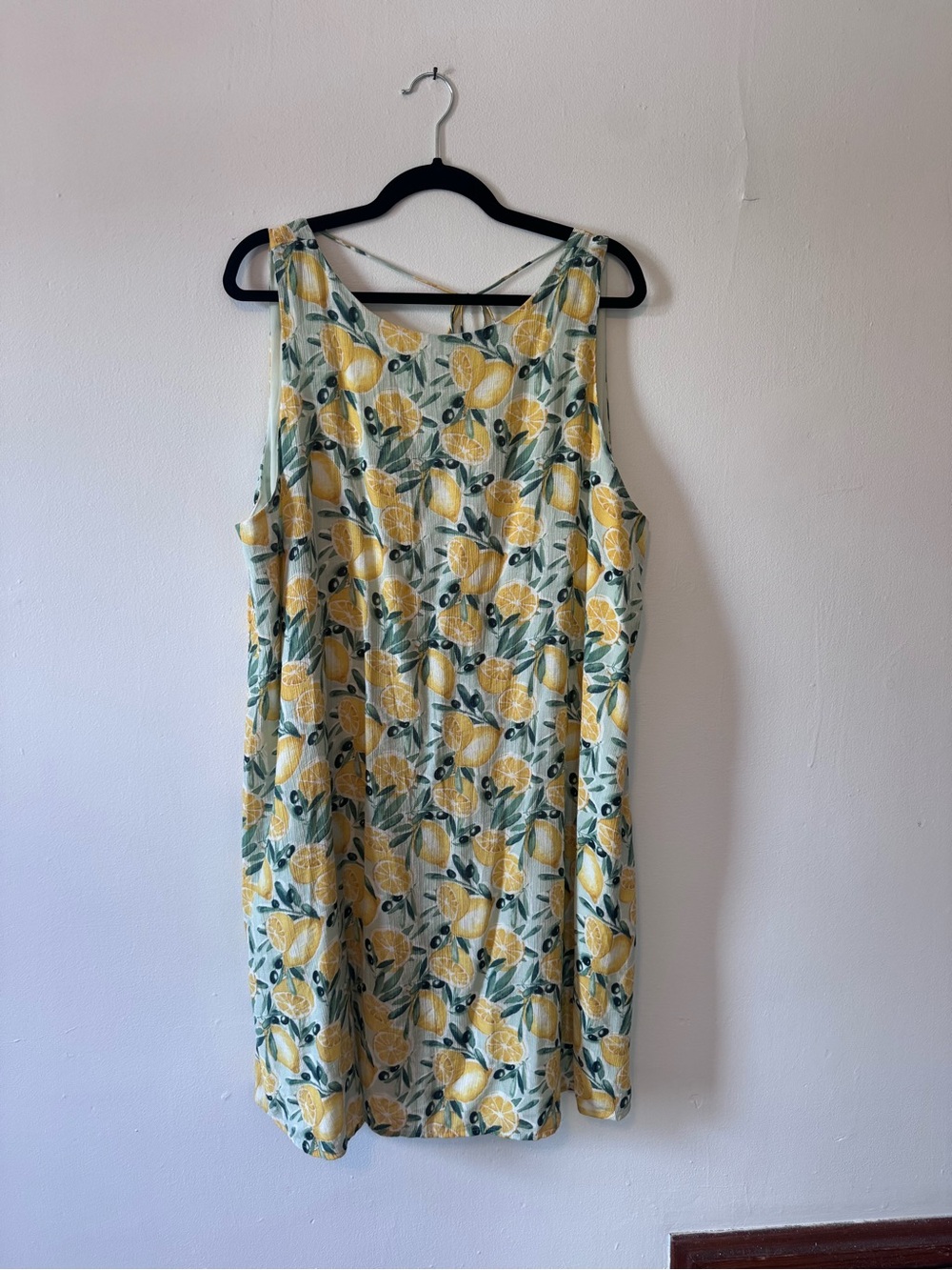 Abercrombie & Fitch Lemon Print Open Back Mini Dress – Women’s XL – NWT